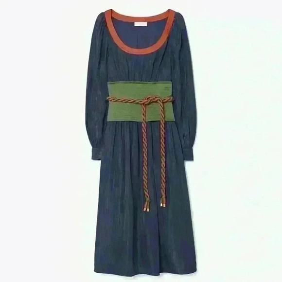 Tory Burch TIE-WAIST DRESS - Picture 1 of 9